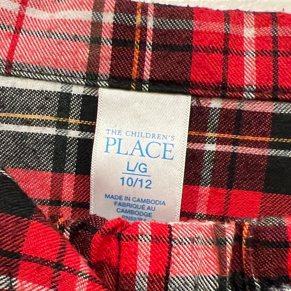 The Children's Place Red, Black, and White Plaid Pajama Set - Picture 2 of 2